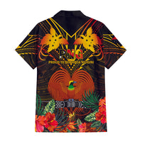 Custom Photo Papua New Guinea Provinces Hawaiian Shirt Flag With Polynesian Tropical Flowers CTM14 - Polynesian Pride