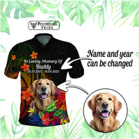 Custom Photo In Loving Memory Polo Shirt Polynesian Memorial Gift For Family And Pet Lovers
