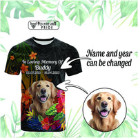 Custom Photo In Loving Memory T Shirt Polynesian Memorial Gift For Family And Pet Lovers