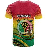 Custom Vanuatu Provinces T Shirt Coat Of Arms Mix Flag - Polynesian Pride