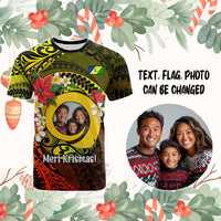 Custom Photo Vanuatu T Shirt Vanuatuan Pig Tusk Meri Krismas