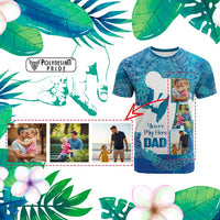 Custom Photo Polynesia Father's Day T Shirt Dad You Are My Hero