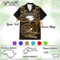 Custom American Samoa Hawaiian Shirt Coat Of Arms With Districts Map Polynesian Pattern