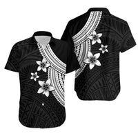 Polynesian Matching Dress and Hawaiian Shirt with Plumeria Flower White LT6 - Polynesian Pride