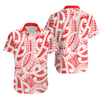 NE Maori Dress - Maori Combo Dress And Hawaiian Shirt-RED LT6 - Polynesian Pride