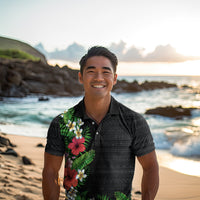 Hawaii Tropical Flowers and Leaves Polo Shirt Tapa Pattern Colorful Mode LT03