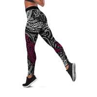 Polynesia Sharks Curve Pattern Leggings - Tribal Ocean Design LT05 - Polynesian Pride