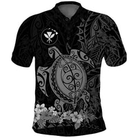 Hawaii Polynesian Polo Shirt Gray Sea Turtles Hawaiian LT13 Unisex Gray - Polynesian Pride