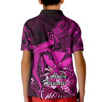 Hawaii Islands Polo Shirt Maui Map Hawaiian Shark With Tropical Flowers LT14 - Polynesian Pride