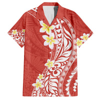 Hawaii Aloha Hawaiian Shirt Plumeria Vintage - Roseate LT7 Pale Red - Polynesian Pride