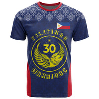 Philippines Basketball T Shirt Pilipinas Warriors Blue Color LT03 Blue - Polynesian Pride