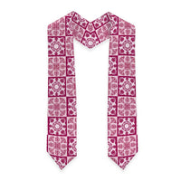 Akala Palaka Quilt Hawaii Graduation Stole Hawaiian Tropical Monstera Sea Turtle LT14 - Polynesian Pride