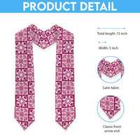 Akala Palaka Quilt Hawaii Graduation Stole Hawaiian Tropical Monstera Sea Turtle LT14 - Polynesian Pride