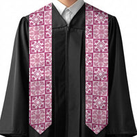 Akala Palaka Quilt Hawaii Graduation Stole Hawaiian Tropical Monstera Sea Turtle LT14 - Polynesian Pride