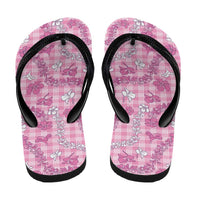 Alaka Aloha Hawaii Flip Flops Plumeria Lei With Palaka Motif - Polynesian Pride