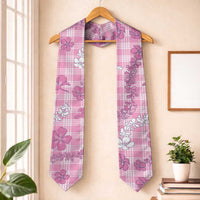 Alaka Aloha Hawaii Graduation Stole Plumeria Lei With Palaka Motif LT14 One Size Pink - Polynesian Pride