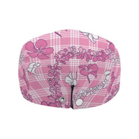 Alaka Aloha Hawaii Jeff Hat Plumeria Lei With Palaka Motif - Polynesian Pride