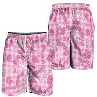 Alaka Aloha Hawaii Shorts for Men Plumeria Lei With Palaka Motif LT14 - Polynesian Pride
