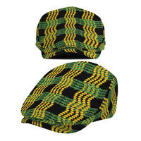 Aloha Hawaii Ilima Maile Lei Jeff Hat Palaka Inspired Hawaiian-plaid Black