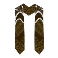 Aloha Hawaii Kalo Pikake Lei Graduation Stole Chest Tattoo Gold Hawaiian Pattern LT14 - Polynesian Pride
