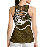 Aloha Hawaii Kalo Pikake Lei Hollow Tank Top Chest Tattoo Gold Hawaiian Pattern LT14 - Polynesian Pride