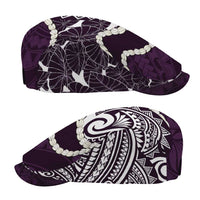 Aloha Hawaii Kalo Pikake Lei Jeff Hat Chest Tattoo Purple Hawaiian Pattern LT14 - Polynesian Pride