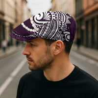 Aloha Hawaii Kalo Pikake Lei Jeff Hat Chest Tattoo Purple Hawaiian Pattern LT14 - Polynesian Pride