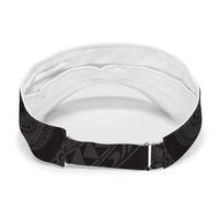 Aloha Hawaii Kalo Pikake Lei Sun Visor Cap Chest Tattoo Black Hawaiian Pattern LT14 - Polynesian Pride
