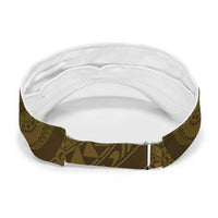 Aloha Hawaii Kalo Pikake Lei Sun Visor Cap Chest Tattoo Gold Hawaiian Pattern LT14 - Polynesian Pride
