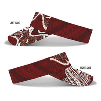 Aloha Hawaii Kalo Pikake Lei Sun Visor Cap Chest Tattoo Oxblood Hawaiian Pattern LT14 - Polynesian Pride