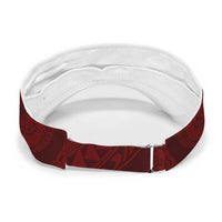 Aloha Hawaii Kalo Pikake Lei Sun Visor Cap Chest Tattoo Oxblood Hawaiian Pattern LT14 - Polynesian Pride