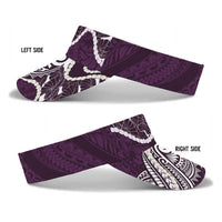 Aloha Hawaii Kalo Pikake Lei Sun Visor Cap Chest Tattoo Purple Hawaiian Pattern LT14 - Polynesian Pride