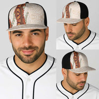 Aloha Hawaii Mikioi Lei Baseball Net Cap Beige Tropical Flower Pattern - Polynesian Pride