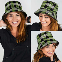 Aloha Hawaii Pakalana Pikake Lei Bucket Hat Palaka Inspired Hawaiian-plaid Black