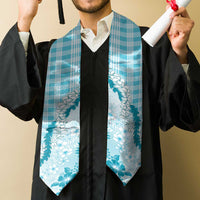 Aloha Hawaii Palaka Graduation Stole Blue Plumeria Lei LT05 - Polynesian Pride