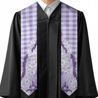Aloha Hawaii Palaka Graduation Stole Purple Plumeria Lei LT05 - Polynesian Pride