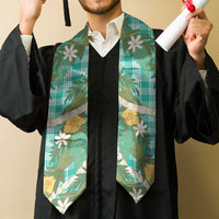 Aloha Puakenikeni Anthurium Pikake Lei Graduation Stole Marine Hawaiian Palaka Pattern LT9 - Polynesian Pride