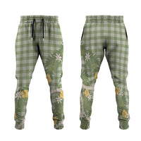 Aloha Puakenikeni Anthurium Pikake Lei Jogger Pants Green Hawaiian Palaka Pattern LT9 Green - Polynesian Pride