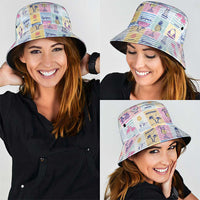Aloha Summer Posters Grunge Textures Bucket Hat
