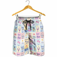 Aloha Summer Posters Grunge Textures Shorts for Men