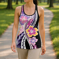 Aloha Vintage Hibiscus Lei Seamless Pattern Hollow Tank Top LT9 - Polynesian Pride