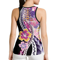 Aloha Vintage Hibiscus Lei Seamless Pattern Hollow Tank Top LT9 - Polynesian Pride