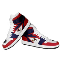 American Samoa High Sneakers AJ1 Coat Of Arms Flag Inspired
