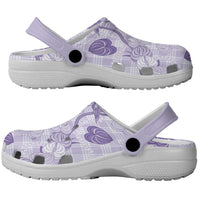 Anthurium Pikake Ti Leaf Palaka Clogs Shoes Purple Version LT01 - Polynesian Pride