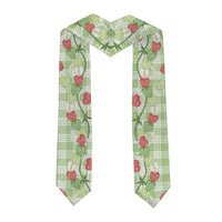 Anthurium Pikake Ti Leaf Palaka Graduation Stole Green Version LT01 - Polynesian Pride