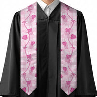 Anthurium Pikake Ti Leaf Palaka Graduation Stole Pink Version LT01 - Polynesian Pride
