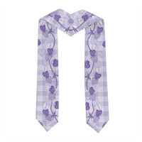 Anthurium Pikake Ti Leaf Palaka Graduation Stole Purple Version LT01 - Polynesian Pride