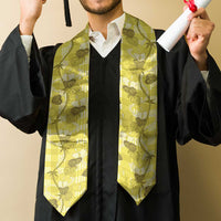 Anthurium Pikake Ti Leaf Palaka Graduation Stole Yellow Version LT01 - Polynesian Pride