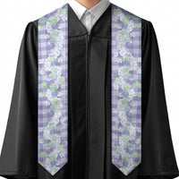 Anthurium Plumeria Lei Pastel Graduation Stole Purple Hawaiian Splendid Palaka LT01 - Polynesian Pride