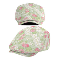 Anthurium Plumeria Lei Pastel Jeff Hat Green Hawaiian Splendid Palaka LT01 - Polynesian Pride